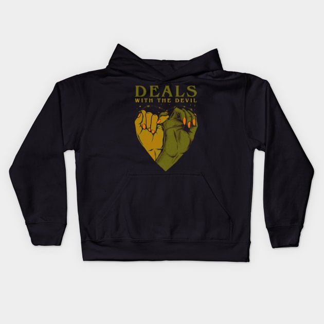 Deals With The Devil Kids Hoodie by Chairrera